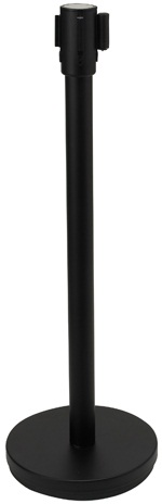 Winco Black Crowd Control Guidance Steel Post -- 2 Per Case