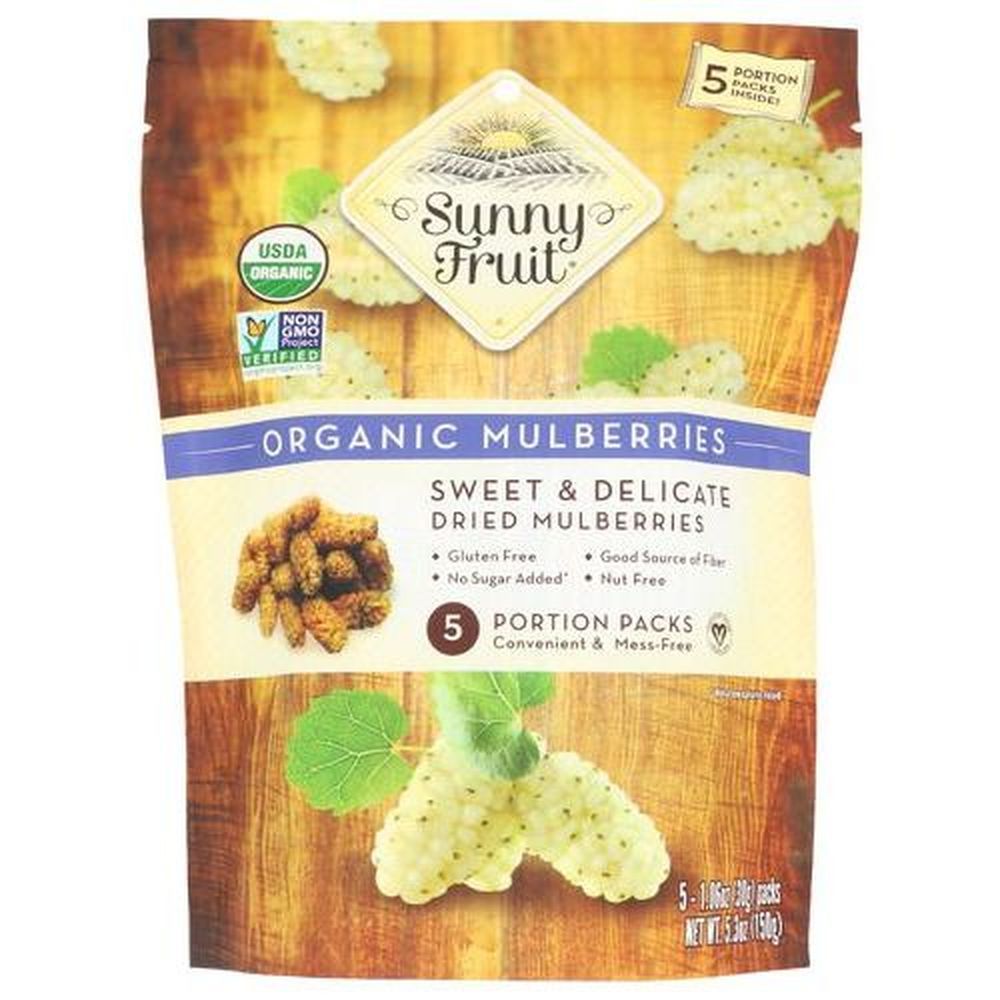 Sunny Fruit Organic Dried Mulberries, 8.8 Ounce -- 6 Per Case