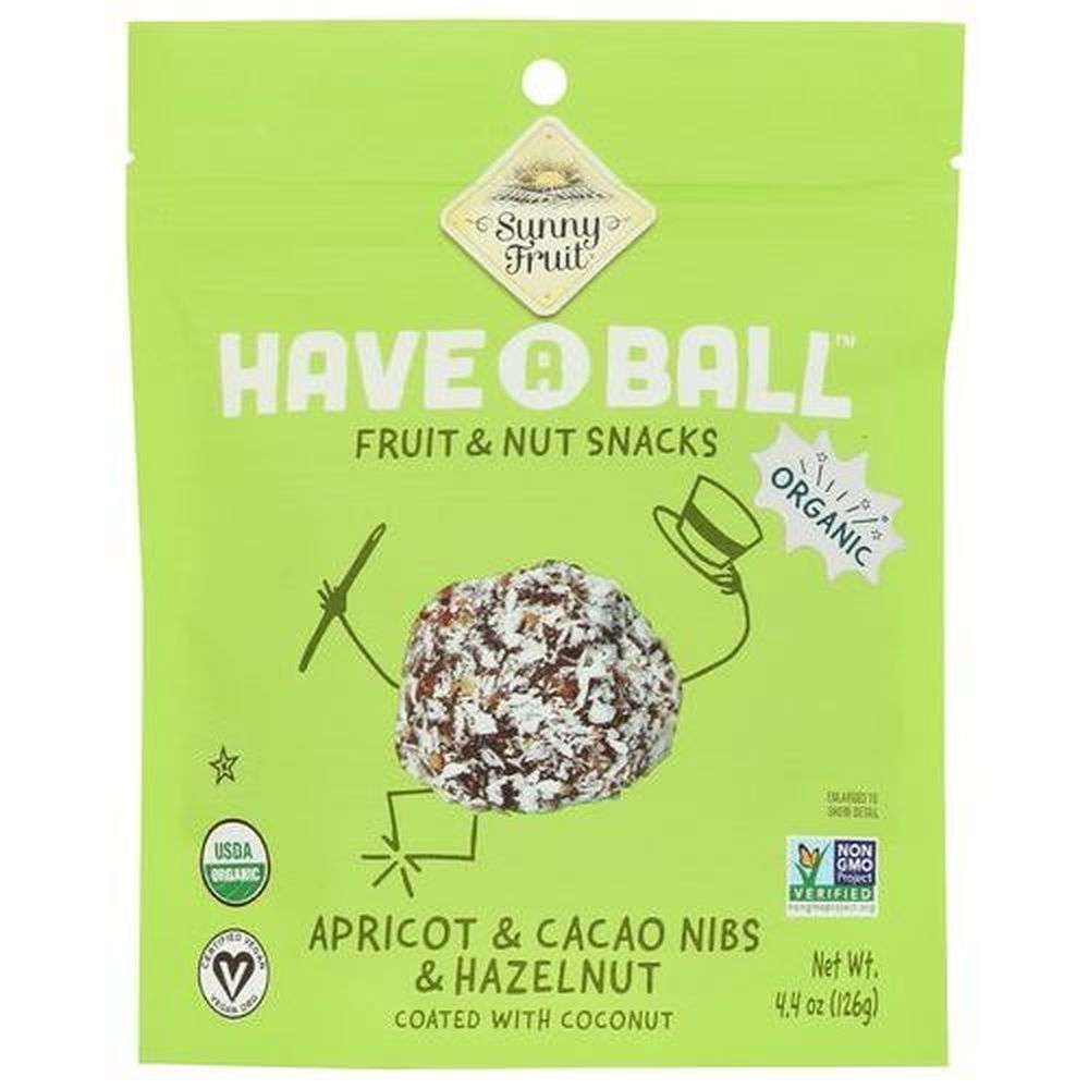 Sunny Fruit Apricot And Cacao Nibs Hazelnut Fruit And Nut Snack, 4.4 Ounce -- 6 Per Case