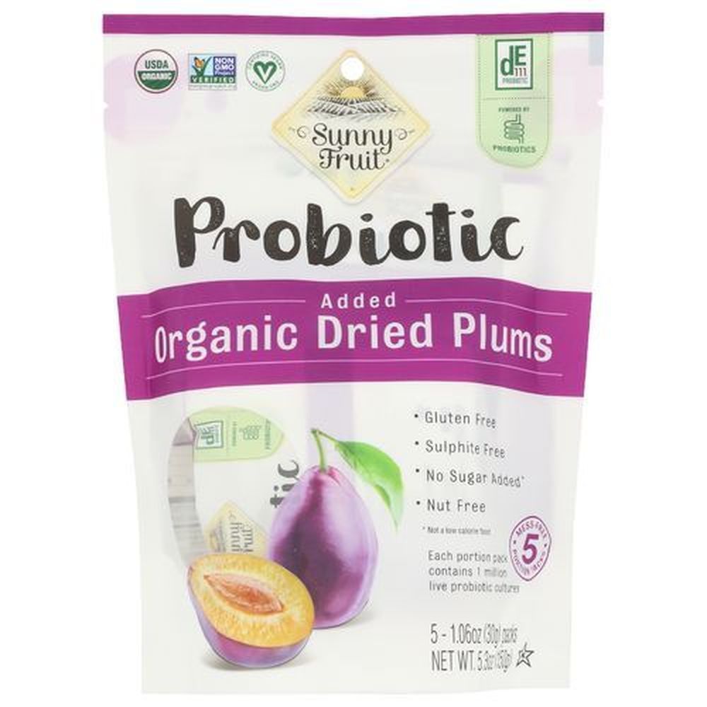 Sunny Fruit Organic Dried Prunes, 5.3 Ounce -- 6 Per Case