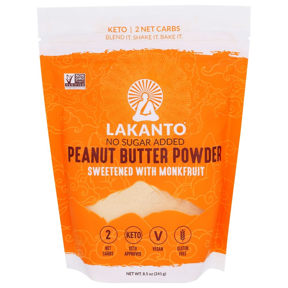 Lakanto No Sugar Added Peanut Butter Powder, 8.5 Ounce -- 8 Per Case