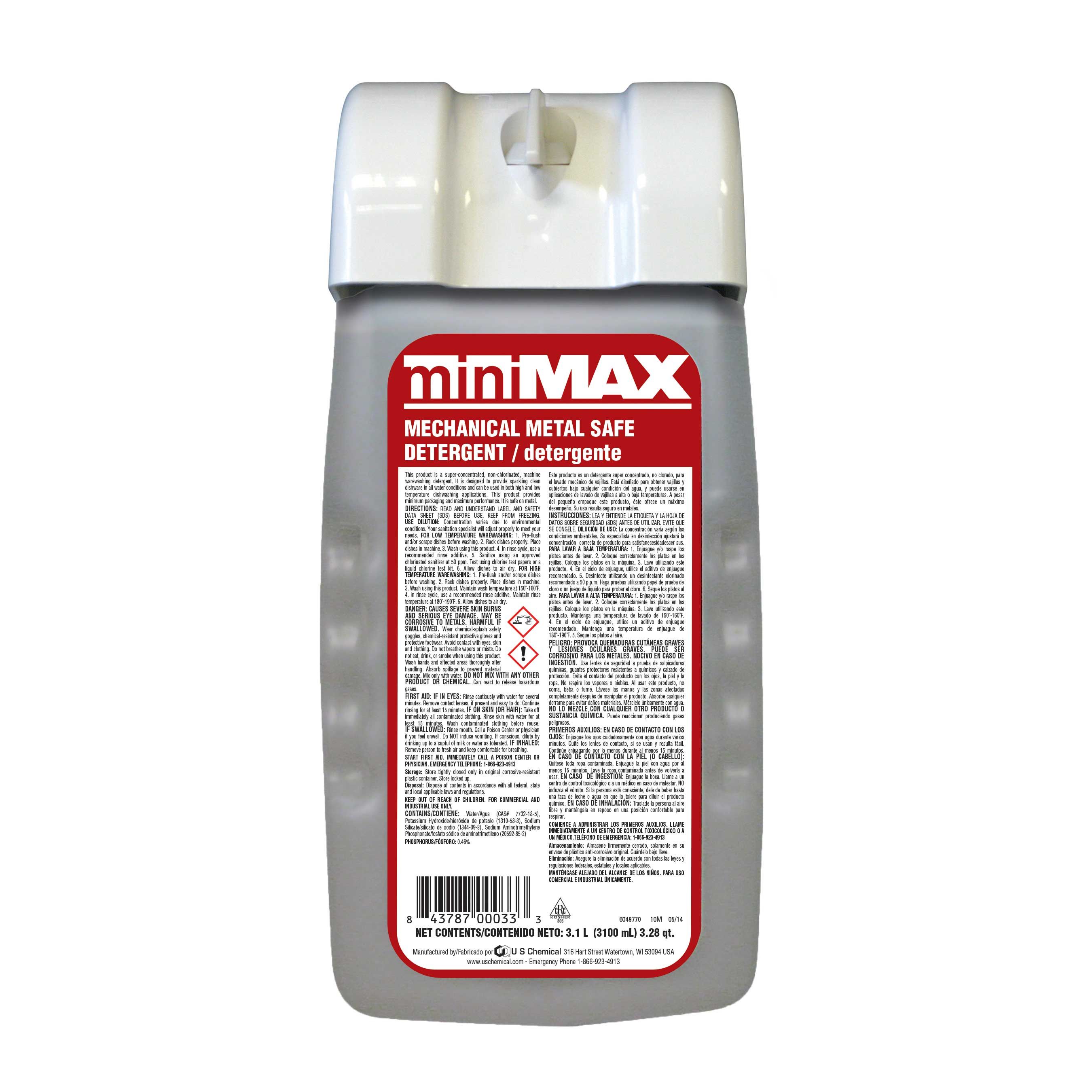 Minimax Mechanical Metal Safe Detergent, 3100 Ml -- 2 Per Case