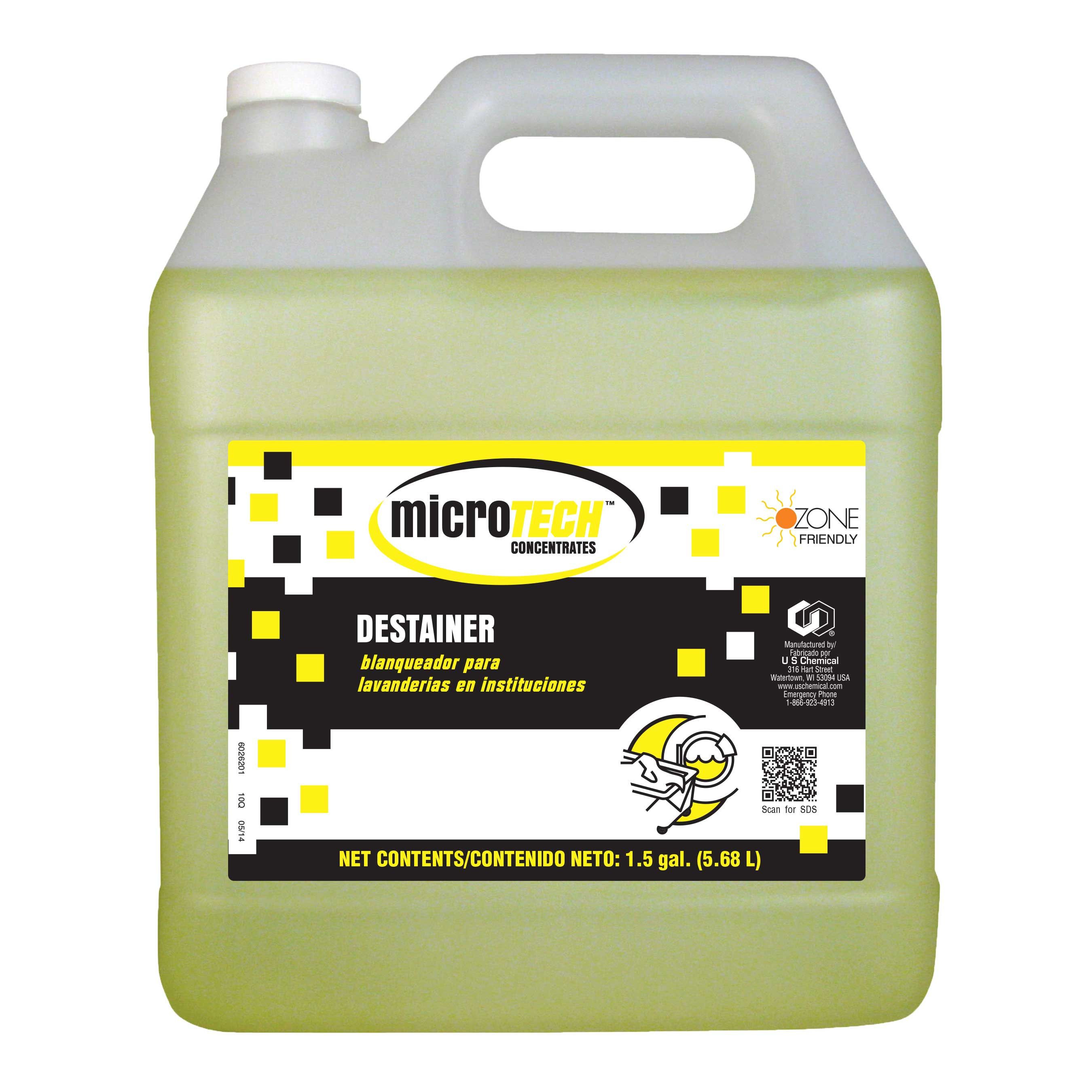 Microtech Laundry Detergent Destainer, 1.5 Gallon -- 2 Per Case