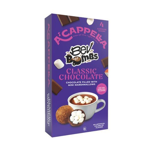 A'cappella Classic Chocolate Bevbombs, 5.1 Ounce Box -- 6 Per Case