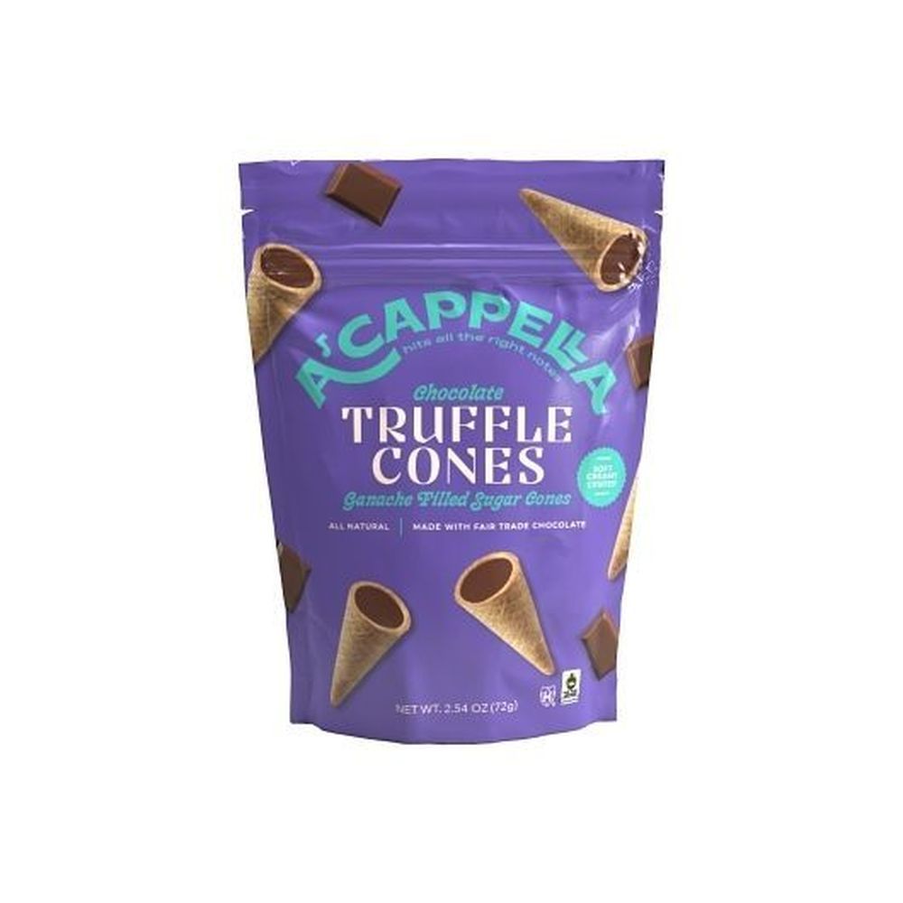 Made In Nature Acappella Chocolate Truffle Cones, 2.54 Ounce -- 6 Per Case