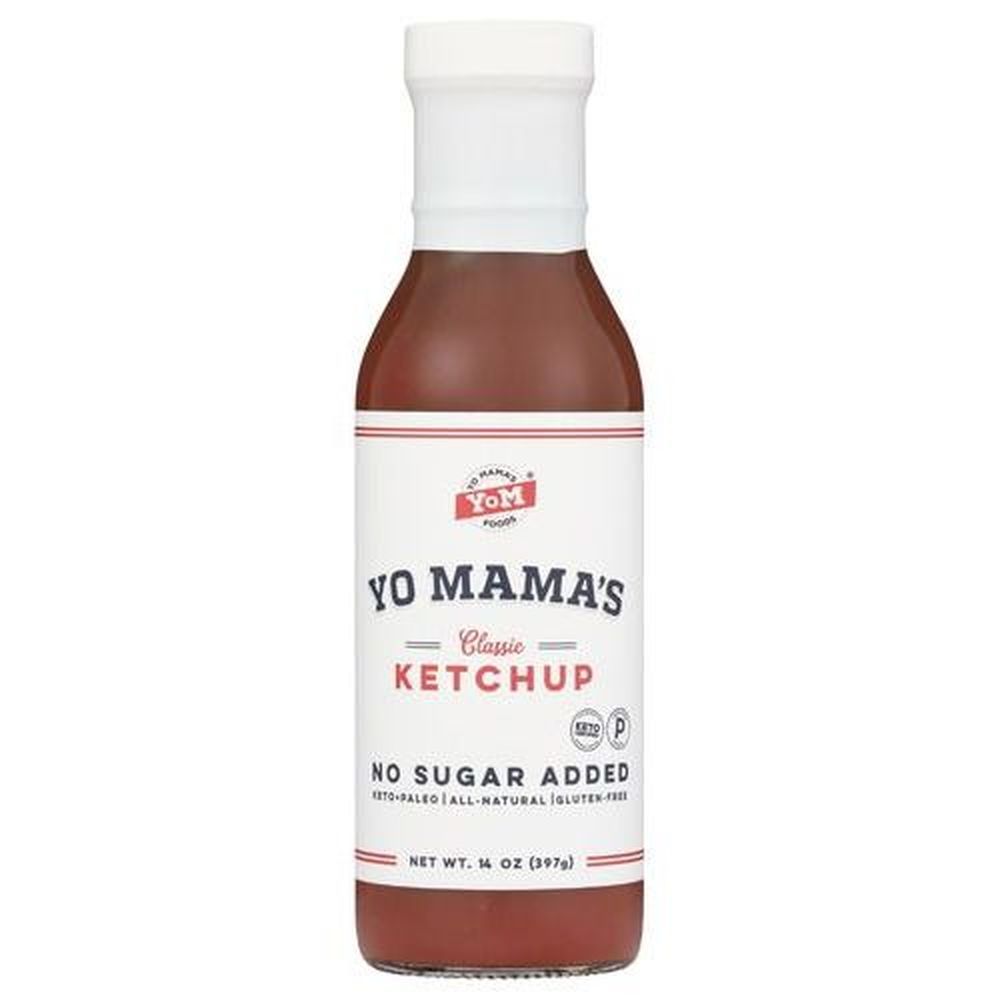 Yo Mamas Unsweetened Classic Ketchup, 14 Ounce -- 6 Per Case