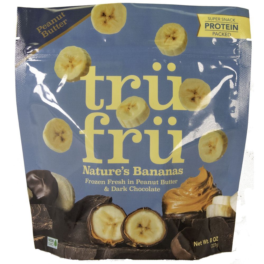 Tru Fru Hyper-chilled Grab And Share Fresh Bananas In Peanut Butter And Dark Chocolate -- 6 Per Case