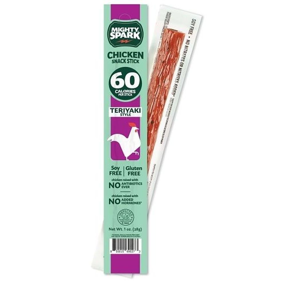 Mighty Spark Teriyaki Style Chicken Snack Stick, Bulk, 1 Ounce -- 48 Per Case