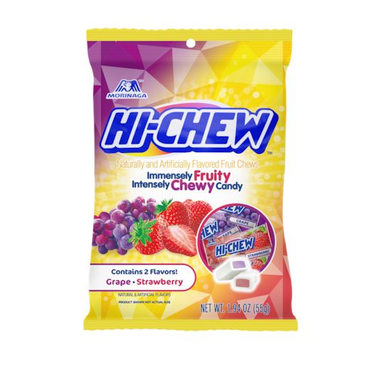 Hi-chew Grape And Strawberry Chewy Candy, 1.94 Ounce -- 8 Per Case
