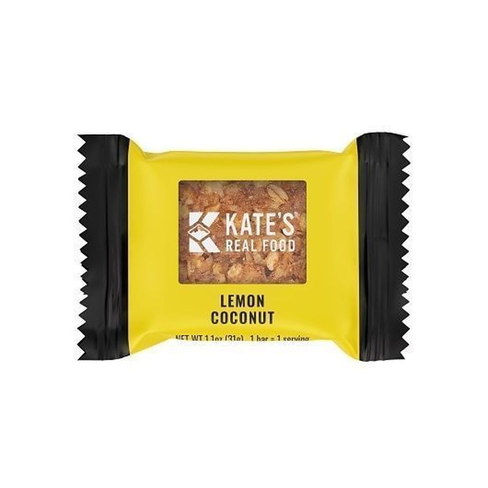 Kates Real Food Lemon Coconut Mini Bar, 1.1 Ounce -- 216 Per Case