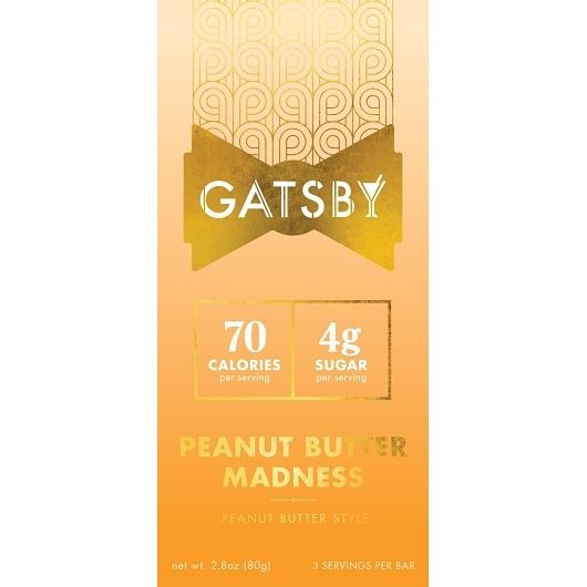 Gatsby Peanut Butter Madness Bar, 2.8 Ounce -- 144 Per Case