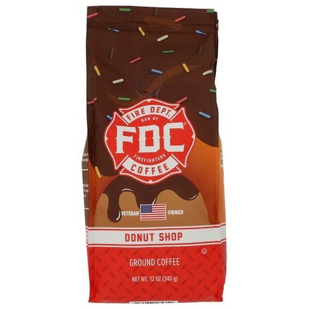 Fire Department Coffee Donut Shop Ground Coffee, 12 Ounce -- 6 Per Case
