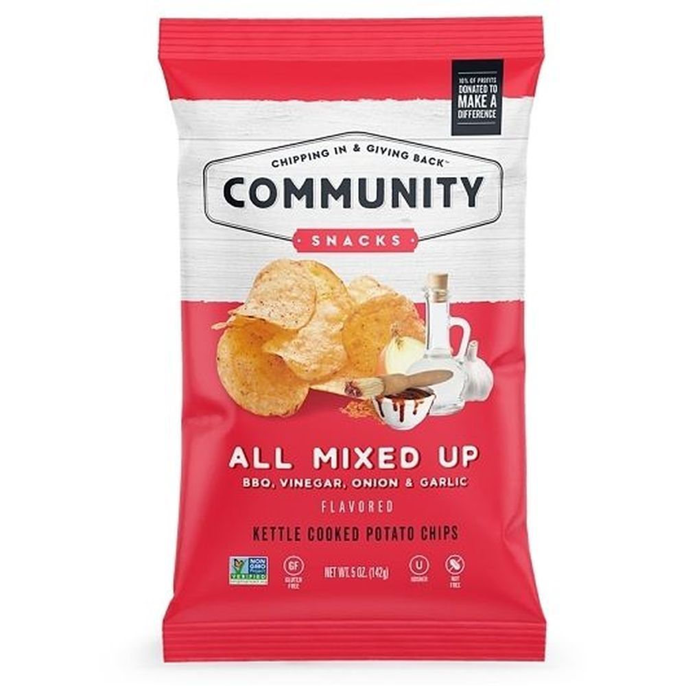 Community Snacks All Mixed Up Kettle Cooked Potato Chips, 5 Ounce -- 12 Per Case