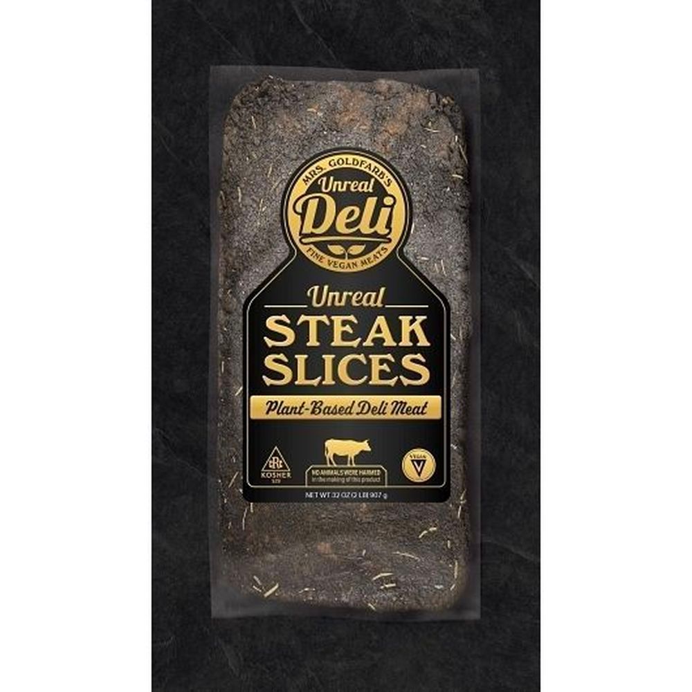 Unreal Unsliced Plant Based Deli Steak Slabs, 4 Pound -- 2 Per Case