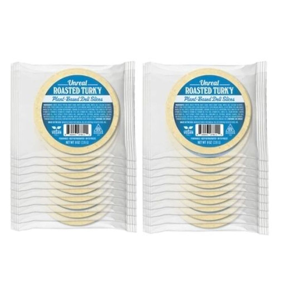 Unreal Deli Roasted Turky Plant Based Meat Slices, 8 Ounce -- 20 Per Case