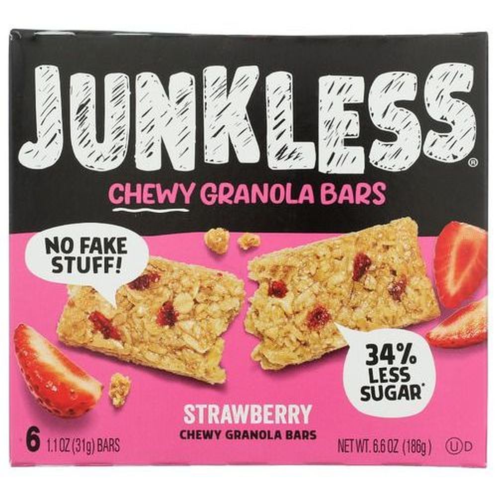 Junkless Strawberry Chewy Granola Bar, 6.6 Ounce -- 8 Per Case