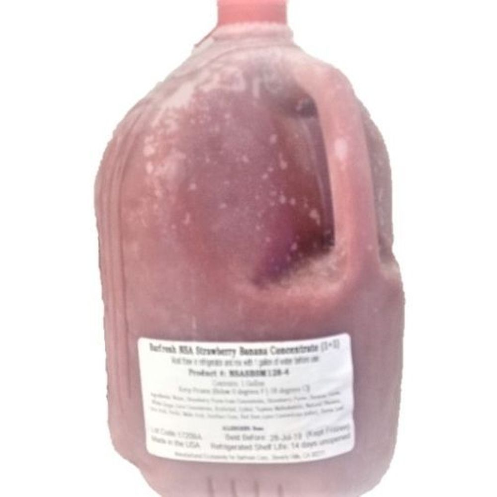 Barfresh Strawberry Banana Yogurt 1+1 Smoothie Concentrate, 128 Ounce -- 4 Per Case