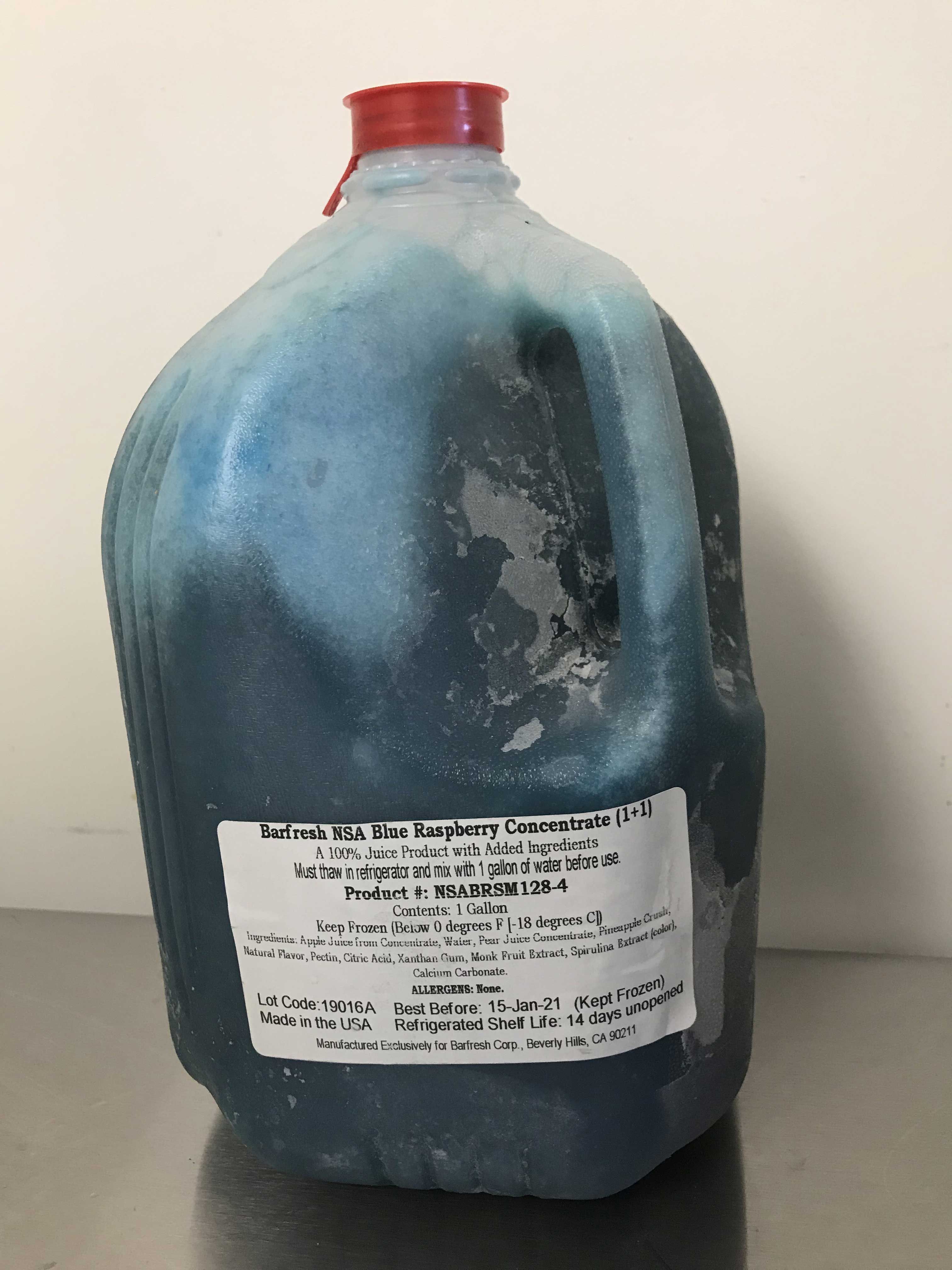 Barfresh Blue Raspberry Concentrate Mix, Bulk, 128 Ounce -- 4 Per Case