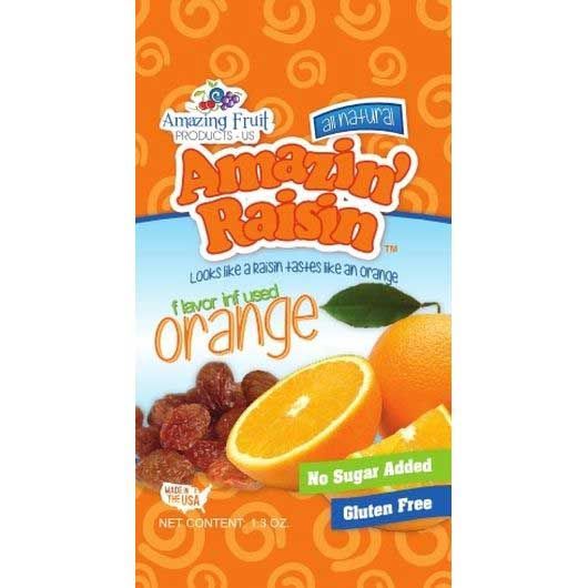 Amazin' Raisin Orange Flavor Infused Raisin, 1.3 Ounce -- 250 Per Case