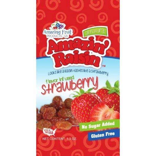 Amazin' Raisin Strawberry Flavor Infused Raisin, 1.3 Ounce -- 250 Per Case