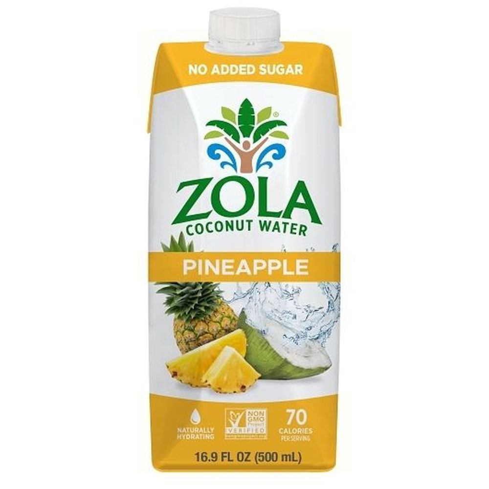Zola Pineapple Coconut Water, 500 Ml -- 12 Per Case