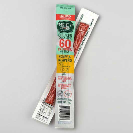 Mighty Spark Honey And Jalapeno Chicken Snack Stick, 1 Ounce -- 48 Per Case