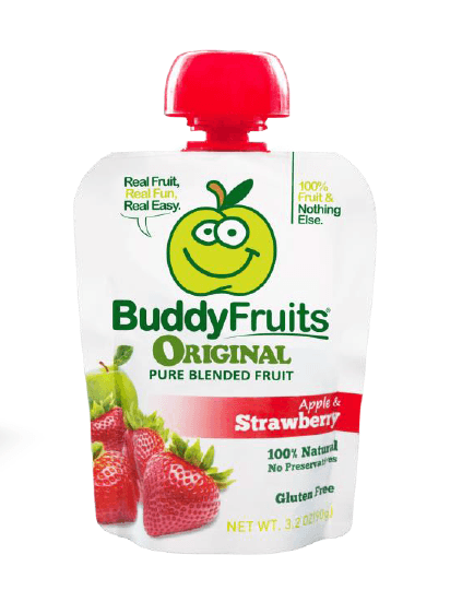 Buddy Fruits Originals Apple And Strawberry Fruit Blend, 3.2 Ounce -- 18 Per Case