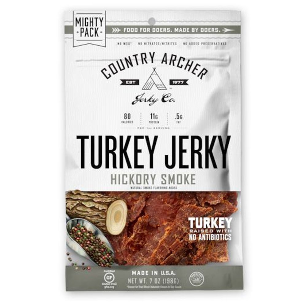 Country Archer Hickory Turkey Jerky, 7 Ounce -- 8 Per Case
