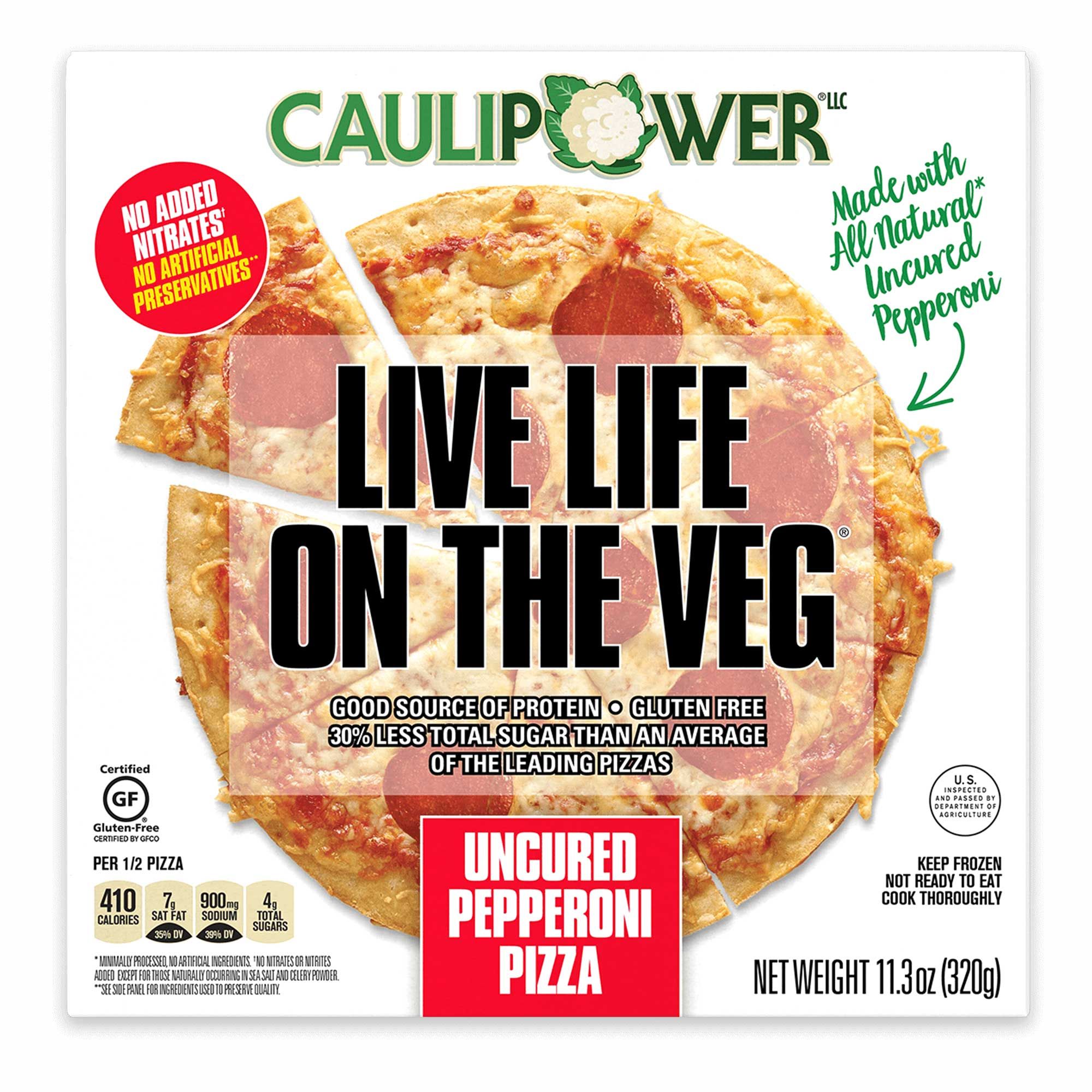 Caulipower All Natural Pepperoni Pizza, 10 Inch -- 8 Per Case