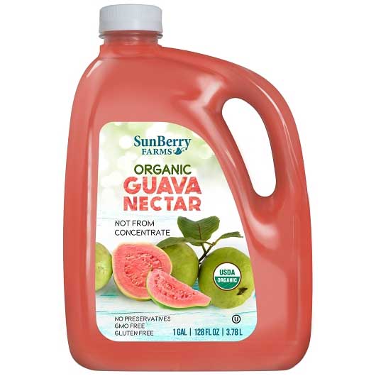 Sunberry Farms Organic Guava Nectar Juice Drink, 128 Fluid Ounce -- 4 Per Case