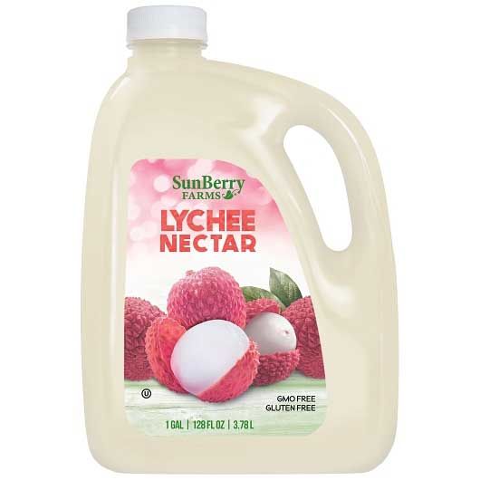 Sunberry Farms Lychee Nectar Juice Drink, 128 Fluid Ounce -- 4 Per Case