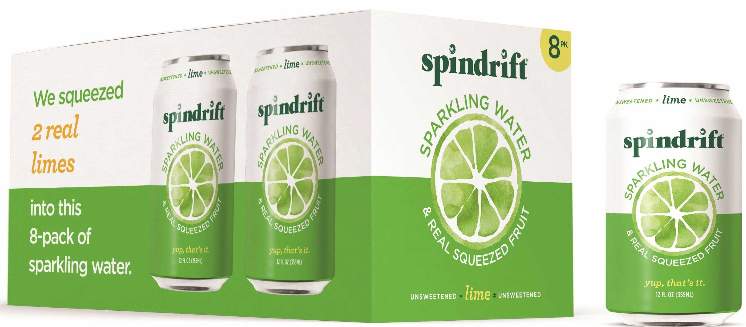 Spindrift Lime Sparkling Water, 12 Fluid Ounce -- 24 Per Case