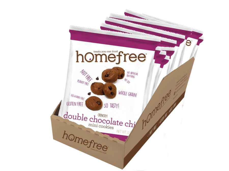 Homefree Gluten Free Double Chocolate Chip Mini Cookies, 0.95 Ounce -- 10 Per Case