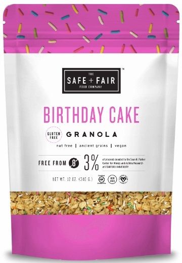 Safe + Fair Birthday Cake Granola, 12 Ounce -- 6 Per Case