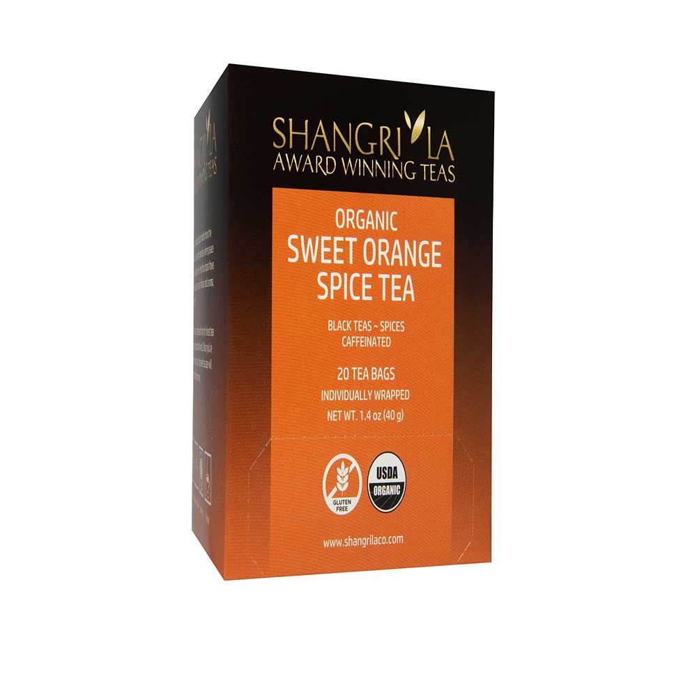 Shangri La Organic Sweet Orange Spice, 20 Count -- 6 Per Case