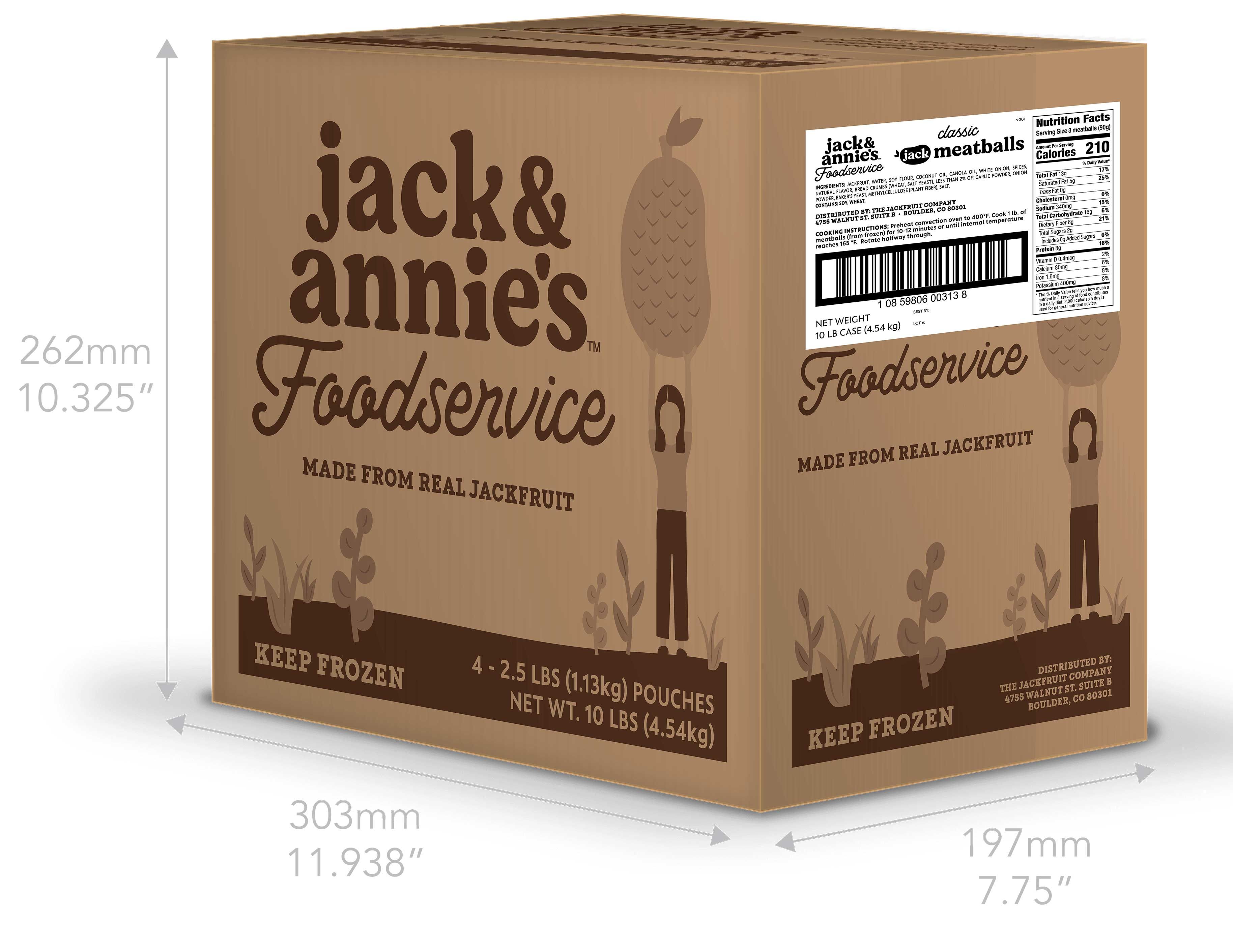 Jack & Annie's Jackfruit Meatball, 2.5 Pound -- 4 Per Case