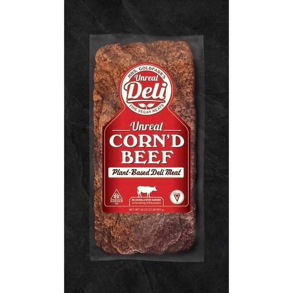 Unreal Unsliced Plant Based Deli Cornd Beef Slabs, 4 Pound -- 2 Per Case