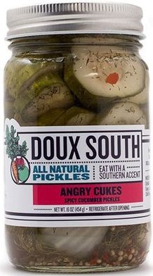 Doux South Angry Cukes Pickle, 16 Ounce -- 6 Per Case