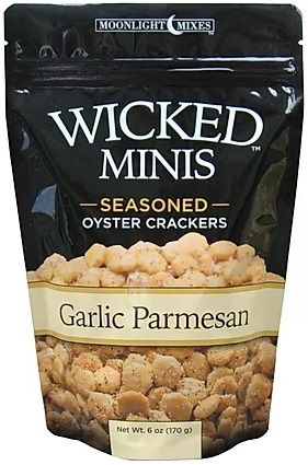 Wicked Mix Minis Garlic Parmesan Seasoned Oyster Crackers, 6 Ounce -- 6 Per Case