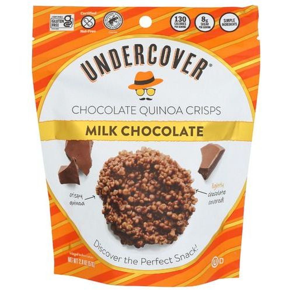 Undercover Milk Chocolate Quinoa Crisps, 2 Ounce -- 12 Per Case