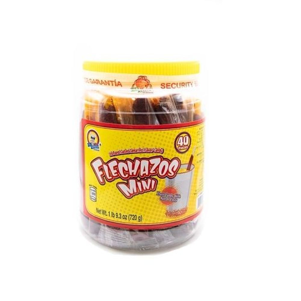 El Azteca Flechazos Tamarind Straw Mini Candy, 40 Count -- 8 Per Case