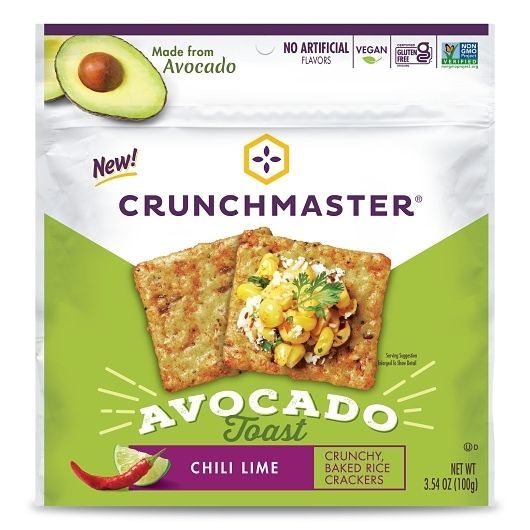 Crunchmaster Avocado Toast Chili Lime Rice Cracker, 3.54 Ounce -- 12 Per Case