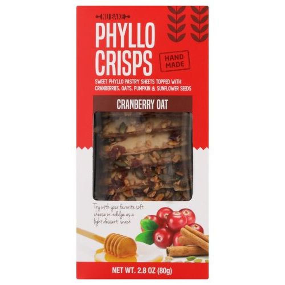 Nu Bake Cranberry Oat Phyllo Crisps, 2.8 Ounce -- 12 Per Case