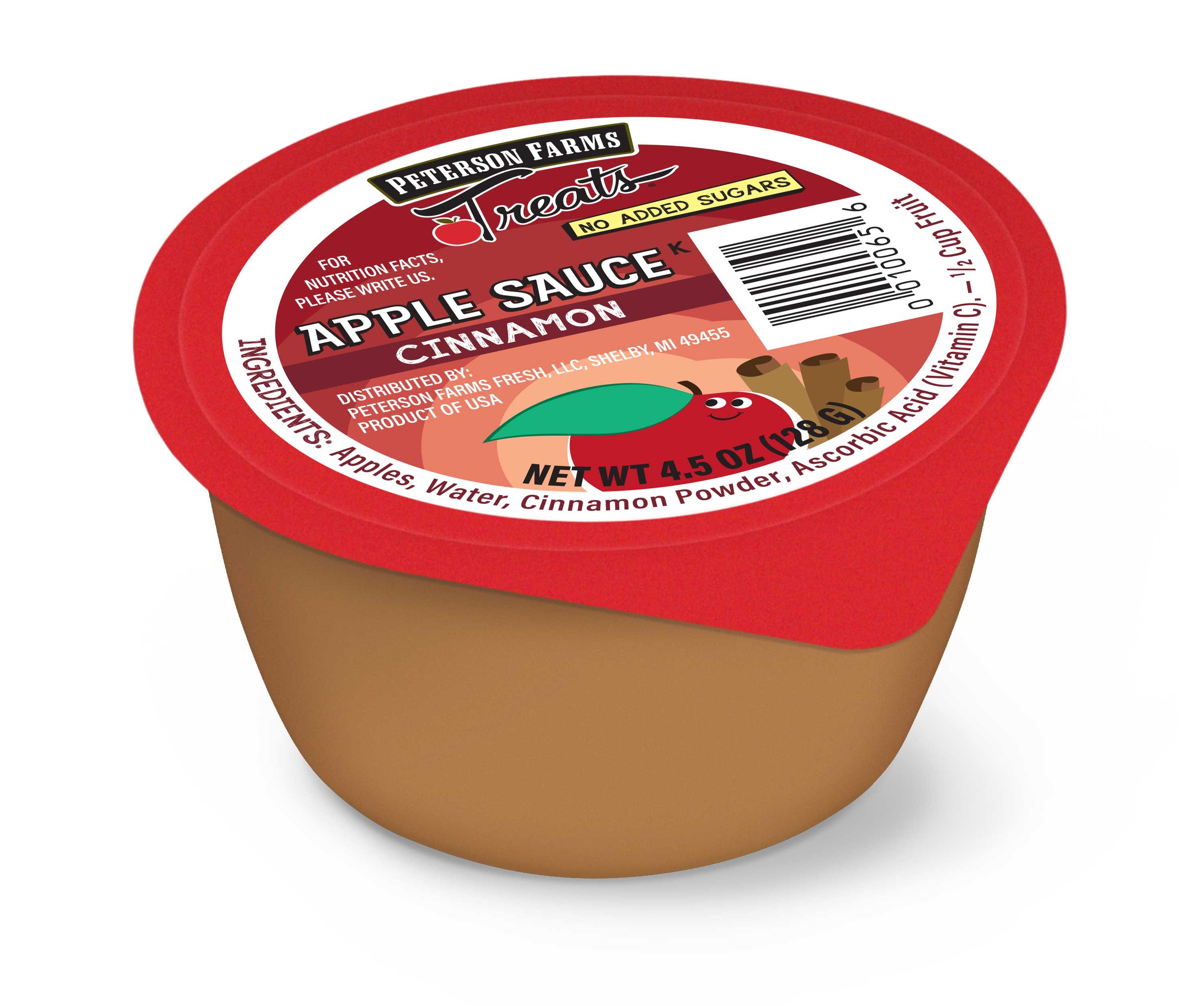 Peterson Farms Applesauce Cinnamon Smart Snack Cups, 4.5 Ounce -- 96 Per Case