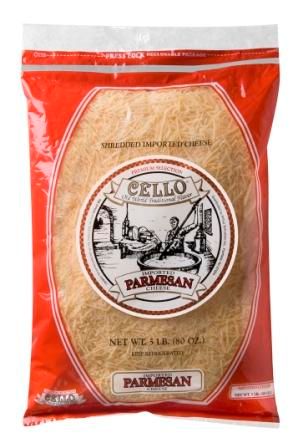 Cello Shredded Imported Parmesan Bag, 5 Pound -- 6 Per Case