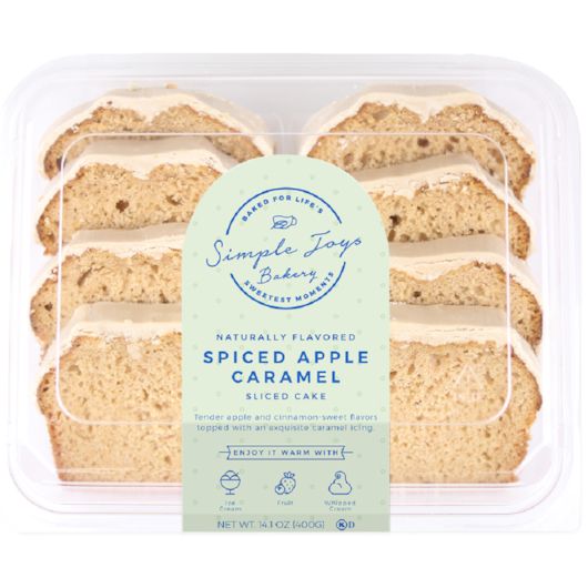 Simply Joys Bakery Sliced Apple Caramel Cake, 14 Ounce -- 10 Per Case