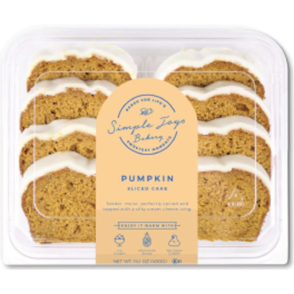 Simple Joys Bakery Iced Pumpkin Sliced Cake, 14 Ounce -- 10 Per Case