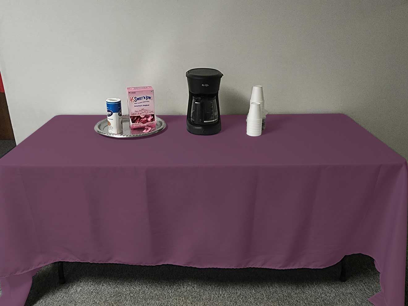 Intedge Mauve Poly/cotton Tablecloth, 54 X 114 Inch