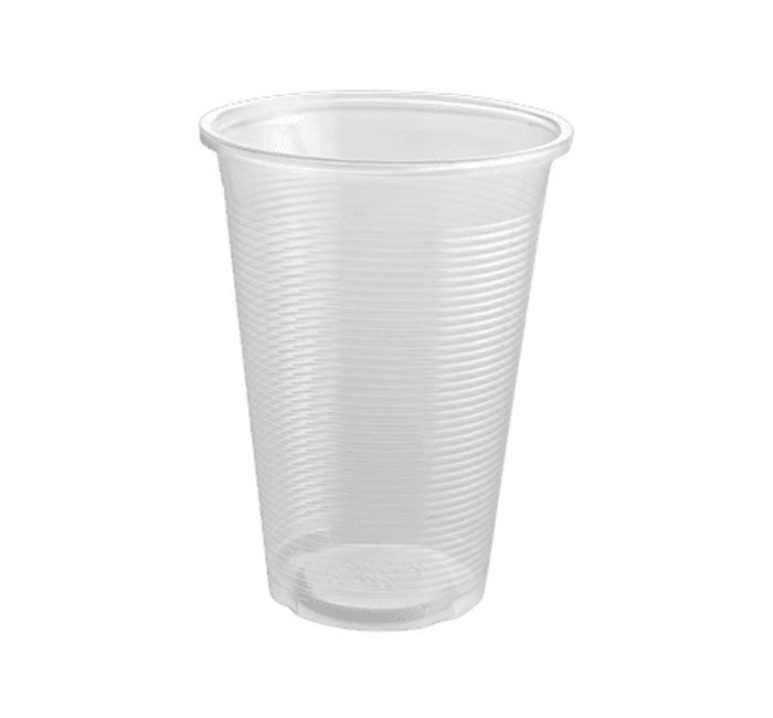Reyma Polystyrene Translucent Clear Ribbed Wall Cup, 14 Ounce -- 1000 Per Case