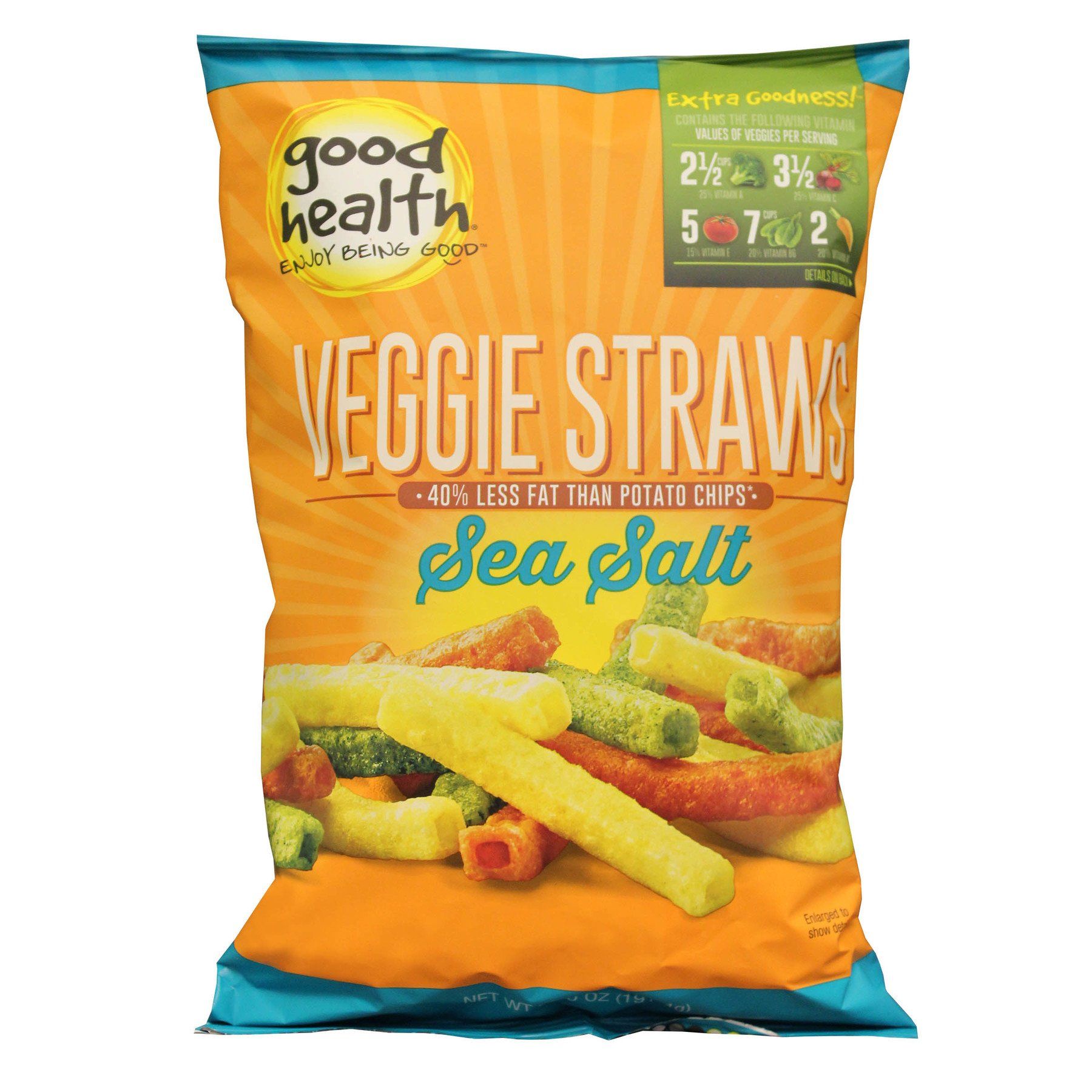 Good Health Sea Salt Veggie Straws, 6.75 Ounce -- 10 Per Case
